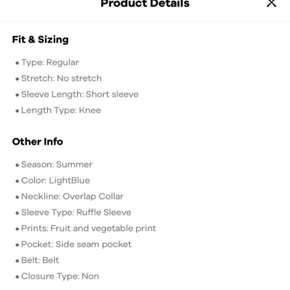 Citrus Print Ruffled Hem Midi Dress - Picture 6 of 6